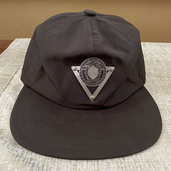 Versace Accessories - Versace Sport Chocolate Brown Medusa Logo Flat Bill Hat. Size Large. EUC!